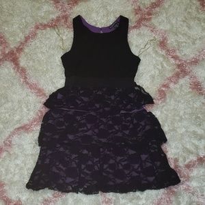 Purple and Black Dress